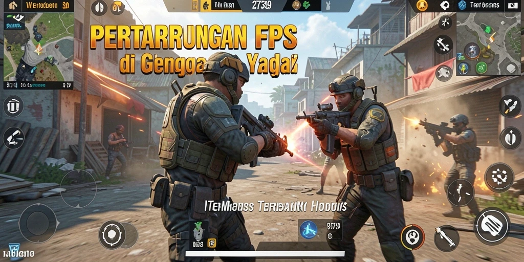 Screenshot gameplay 2739 menampilkan aksi mendebarkan dalam pertempuran FPS.