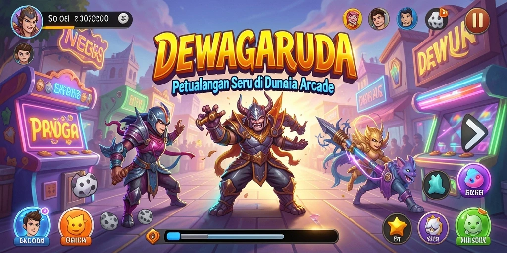 Tampilan menarik dari gameplay DEWAGARUDA yang penuh tantangan.