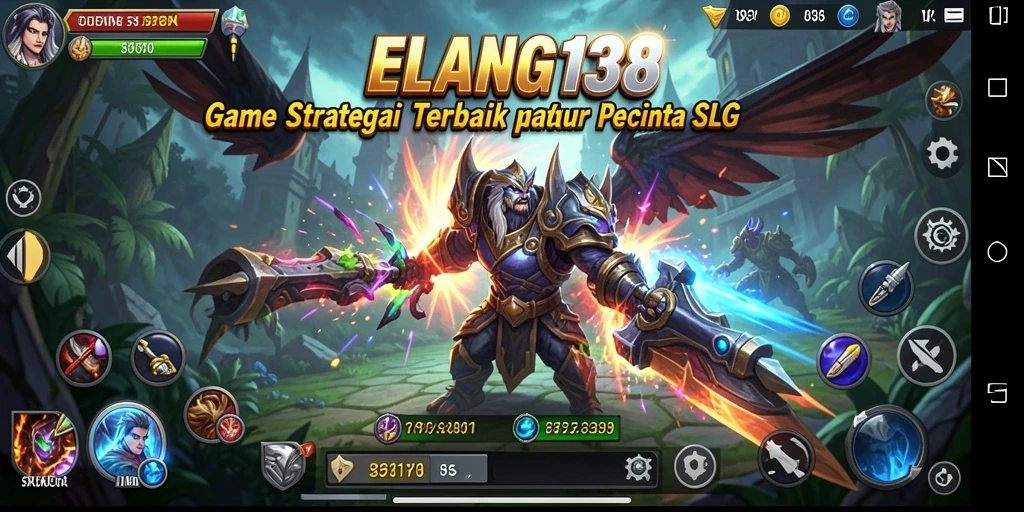 Tampilan gameplay ELANG138 yang menampilkan pertempuran SLG yang intens.