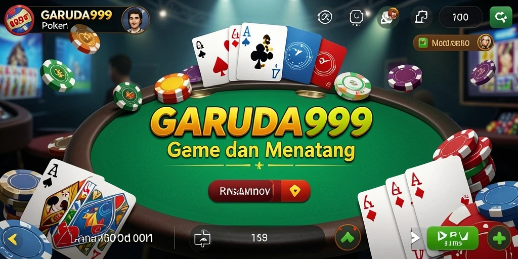 Tampilan gameplay menarik dari GARUDA999 dengan suasana poker yang mendebarkan.