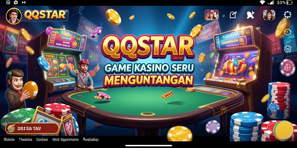 Tangkapan layar permainan QQSTAR menampilkan pengalaman bermain kasino yang mendebarkan.