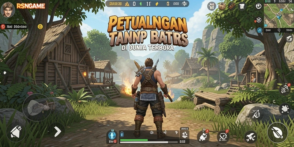 Tampilan gameplay RSNGAME yang menakjubkan di dunia terbuka.