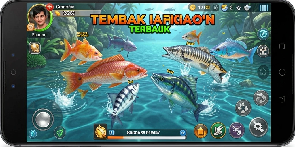 Tampilan gameplay seru dalam T6 saat menembak ikan.