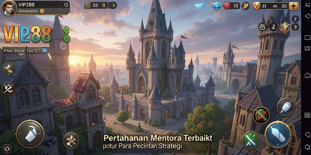 Screenshot gameplay Tower Defense dengan strategi menara yang cerdas.